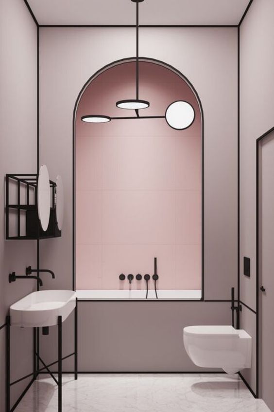 art deco style bathroom